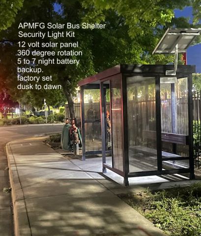 solar bus shelter security light